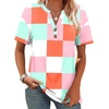 image:imageWomens Short Sleeve Tops Dressy Casual V Neck Oversized Summer Trendy Shirts Business Work BlousesLight Blue Square