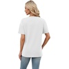 image:imageWomens Short Sleeve Tops Dressy Casual V Neck Oversized Summer Trendy Shirts Business Work BlousesWhite
