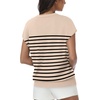 image:imageWomens Tops Summer Sweaters Short Sleeve Shirts Dressy Casual Basic Casual Cap Sleeve Tops Beach Vacation ClothesApricot Black