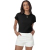 image:imageWomens Tops Summer Sweaters Short Sleeve Shirts Dressy Casual Basic Casual Cap Sleeve Tops Beach Vacation ClothesBlack