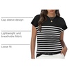 image:imageWomens Tops Summer Sweaters Short Sleeve Shirts Dressy Casual Basic Casual Cap Sleeve Tops Beach Vacation ClothesBlack White