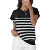 image:imageWomens Tops Summer Sweaters Short Sleeve Shirts Dressy Casual Basic Casual Cap Sleeve Tops Beach Vacation ClothesBlack White