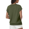 image:imageWomens Tops Summer Sweaters Short Sleeve Shirts Dressy Casual Basic Casual Cap Sleeve Tops Beach Vacation ClothesOlive Green