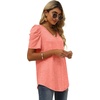 image:imageWomens V Neck T Shirts Short Sleeve Summer Tops for Women Trendy Tee XS