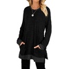 image:imageXIEERDUO Black Sweatshirts for Women Cozy Lightweight Sweaters Tunics Womens Tops Tunic S