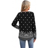 image:imageXIEERDUO Boho Tops for Women Blouses Dressy Casual V Neck Long Sleeve Shirts Fall Outfits Trendy Vacation ClothesZ Black Flower