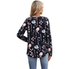 image:imageXIEERDUO Boho Tops for Women Blouses Dressy Casual V Neck Long Sleeve Shirts Fall Outfits Trendy Vacation ClothesZ Floral Black