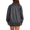 image:imageXIEERDUO Leather Jacket Women Fall Outfits 2026 Oversized Motorcycle Y2K Clothes Faux Leather Pocket Winter Coats Zip UpCharcoal Grey