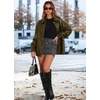 image:imageXIEERDUO Leather Jacket Women Fall Outfits 2026 Oversized Motorcycle Y2K Clothes Faux Leather Pocket Winter Coats Zip UpOlive Green