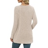 image:imageXIEERDUO Long Sleeve Shirts for Women Crewneck Tunic Tops Loose Fit Dressy Womens Sweaters with Pockets Fall Fashion 2026Apricot