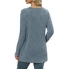 image:imageXIEERDUO Long Sleeve Shirts for Women Crewneck Tunic Tops Loose Fit Dressy Womens Sweaters with Pockets Fall Fashion 2026Blue