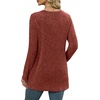 image:imageXIEERDUO Long Sleeve Shirts for Women Crewneck Tunic Tops Loose Fit Dressy Womens Sweaters with Pockets Fall Fashion 2026Caramel