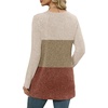 image:imageXIEERDUO Long Sleeve Shirts for Women Crewneck Tunic Tops Loose Fit Dressy Womens Sweaters with Pockets Fall Fashion 2026Colorblockapricot