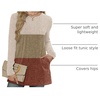 image:imageXIEERDUO Long Sleeve Shirts for Women Crewneck Tunic Tops Loose Fit Dressy Womens Sweaters with Pockets Fall Fashion 2026Colorblockapricot
