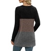image:imageXIEERDUO Long Sleeve Shirts for Women Crewneck Tunic Tops Loose Fit Dressy Womens Sweaters with Pockets Fall Fashion 2026Colorblockblack