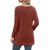 image:imageXIEERDUO Long Sleeve Shirts for Women Crewneck Tunic Tops Loose Fit Dressy Womens Sweaters with Pockets Fall Fashion 2026Colorblockcaramel  Apricot