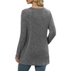image:imageXIEERDUO Long Sleeve Shirts for Women Crewneck Tunic Tops Loose Fit Dressy Womens Sweaters with Pockets Fall Fashion 2026Dark Gray