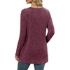 image:imageXIEERDUO Long Sleeve Shirts for Women Crewneck Tunic Tops Loose Fit Dressy Womens Sweaters with Pockets Fall Fashion 2026Fuchsia