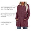 image:imageXIEERDUO Long Sleeve Shirts for Women Crewneck Tunic Tops Loose Fit Dressy Womens Sweaters with Pockets Fall Fashion 2026Fuchsia