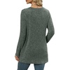 image:imageXIEERDUO Long Sleeve Shirts for Women Crewneck Tunic Tops Loose Fit Dressy Womens Sweaters with Pockets Fall Fashion 2026Green