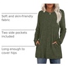 image:imageXIEERDUO Long Sleeve Shirts for Women Crewneck Tunic Tops Loose Fit Dressy Womens Sweaters with Pockets Fall Fashion 2026Olive Army Green