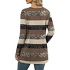 image:imageXIEERDUO Long Sleeve Shirts for Women Crewneck Tunic Tops Loose Fit Dressy Womens Sweaters with Pockets Fall Fashion 2026Patternedbrown Stripe