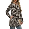 image:imageXIEERDUO Long Sleeve Shirts for Women Crewneck Tunic Tops Loose Fit Dressy Womens Sweaters with Pockets Fall Fashion 2026Patternedcheetah Print