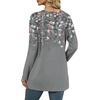 image:imageXIEERDUO Long Sleeve Shirts for Women Crewneck Tunic Tops Loose Fit Dressy Womens Sweaters with Pockets Fall Fashion 2026Patternedgrey Floral