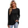 image:imageXIEERDUO Long Sleeve Shirts for Women Tunic Tops Casual Fall Tops Lightweight Sweaters 2025Black