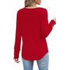 image:imageXIEERDUO Thermal Fall Outfits 2025 Dressy Casual Womens Sweater Fashion Clothing V Neck Tunic TopsRed