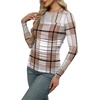 image:imageXIEERDUO Winter Clothing for Women Sheer Long Sleeve Shirts for Women Christmas Date Night Outfit Plaid L