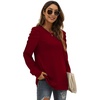 image:imageXIEERDUO Womens Crewneck Sweatshirt Fall Long Sleeve Tunic Tops Red Blouse Plus Size XXL