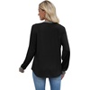 image:imageXIEERDUO Womens Long Sleeve Tops Color Block Casual Crewneck Tops Tshirt Basic Tee Fall Fashion Clothes Trendy OutfitsBlack