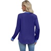 image:imageXIEERDUO Womens Long Sleeve Tops Color Block Casual Crewneck Tops Tshirt Basic Tee Fall Fashion Clothes Trendy OutfitsDark Blue