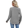 image:imageXIEERDUO Womens Long Sleeve Tops Color Block Casual Crewneck Tops Tshirt Basic Tee Fall Fashion Clothes Trendy OutfitsGrey