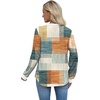 image:imageXIEERDUO Womens Long Sleeve Tops Color Block Casual Crewneck Tops Tshirt Basic Tee Fall Fashion Clothes Trendy OutfitsPatternedorange and Blue Plaid