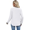 image:imageXIEERDUO Womens Long Sleeve Tops Color Block Casual Crewneck Tops Tshirt Basic Tee Fall Fashion Clothes Trendy OutfitsWhite
