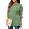 image:imageXIEERDUO Womens Sweaters Oversized Long Sleeve Crewneck Side Slits Tunic TopsGreen
