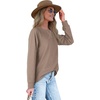 image:imageXIEERDUO Womens Sweatshirts Crewneck Loose Fitting Tops For Women Long Sleeve Shirts Pullover02acoffee