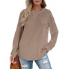 image:imageXIEERDUO Womens Sweatshirts Crewneck Loose Fitting Tops For Women Long Sleeve Shirts Pullover02acoffee