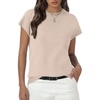 image:imageWomens Tops Summer Sweaters Short Sleeve Shirts Dressy Casual Basic Casual Cap Sleeve Tops Beach Vacation ClothesApricot