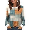 Patterned-orange and Blue Plaid