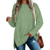 image:imageXIEERDUO Womens Sweaters Oversized Long Sleeve Crewneck Side Slits Tunic TopsGreen