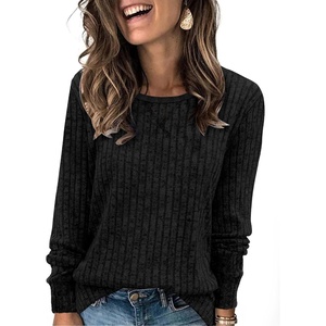 image:imageXIEERDUO Long Sleeve Shirts for Women Tunic Tops Casual Fall Tops Lightweight Sweaters 2025Black