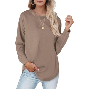 image:imageXIEERDUO Womens Sweatshirts Crewneck Loose Fitting Tops For Women Long Sleeve Shirts Pullover02acoffee