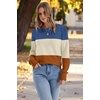 image:imageWomens Sweaters Fall Fashion 2026 Long Sleeve Button Cuff Soft Knit Pullover Trendy Tops Dressy Casual BlousesBlue Apricot Orange