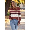 image:imageWomens Sweaters Fall Fashion 2026 Long Sleeve Button Cuff Soft Knit Pullover Trendy Tops Dressy Casual BlousesColored Stripes 1