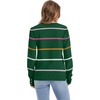 image:imageWomens Sweaters Fall Fashion 2026 Long Sleeve Button Cuff Soft Knit Pullover Trendy Tops Dressy Casual BlousesGreen Stripes