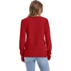 image:imageWomens Sweaters Fall Fashion 2026 Long Sleeve Button Cuff Soft Knit Pullover Trendy Tops Dressy Casual BlousesRed