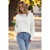 image:imageWomens Sweaters Fall Fashion 2026 Long Sleeve Button Cuff Soft Knit Pullover Trendy Tops Dressy Casual BlousesWhite